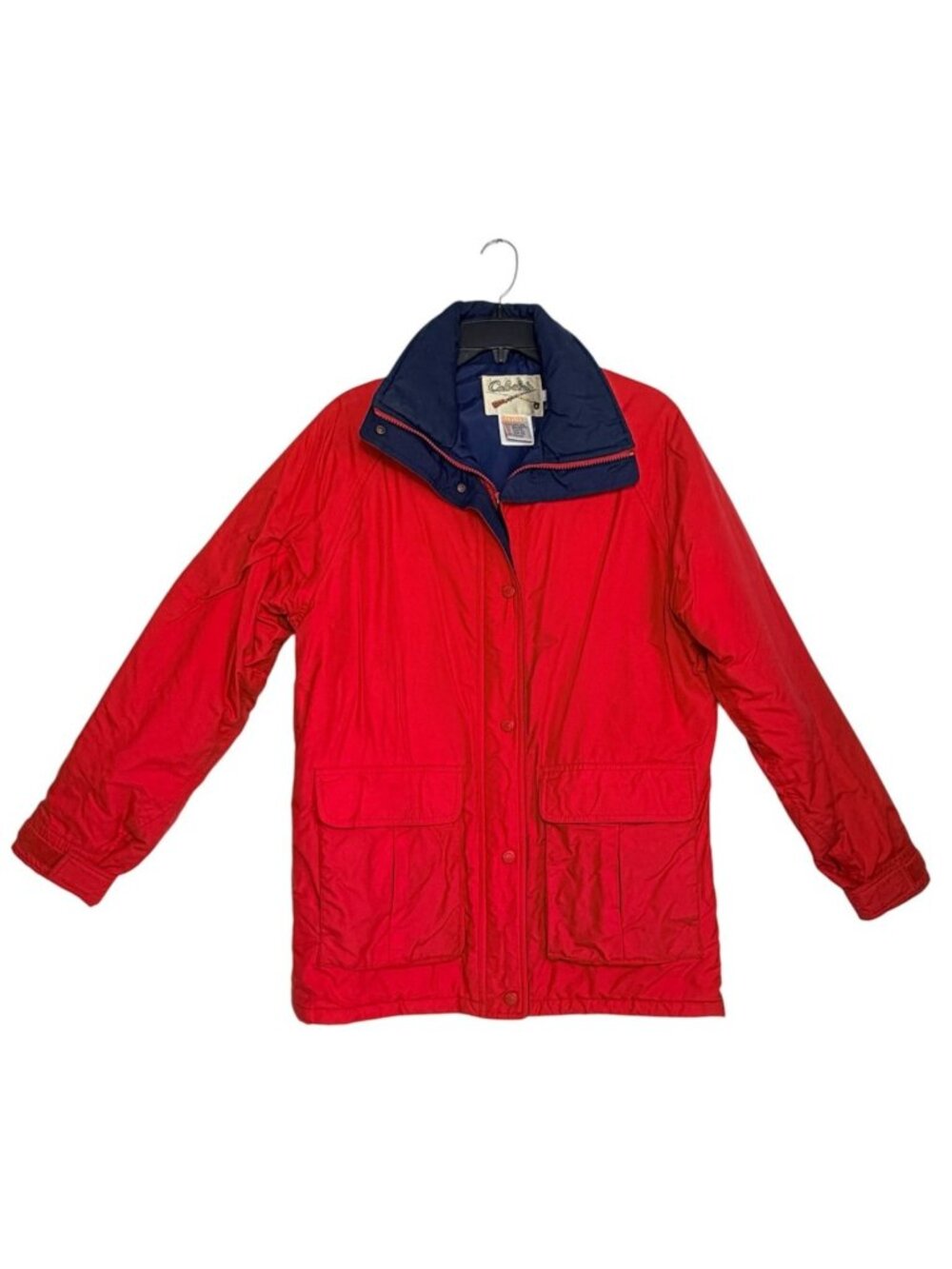 Vintage Cabela's Women's Workwear Jacket 90s Gore-Tex in Red/Blue - Sz M